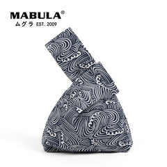 Japanese Linen Wrist Knot Phone Pouch Eco Friendly Top Handler Purse