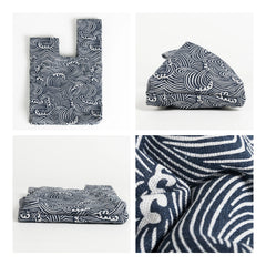 Japanese Linen Wrist Knot Phone Pouch Eco Friendly Top Handler Purse