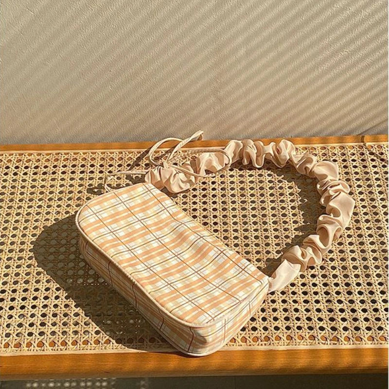 MBTI Plaid Shoulder Bag for Women All-match Crossbody Handbag