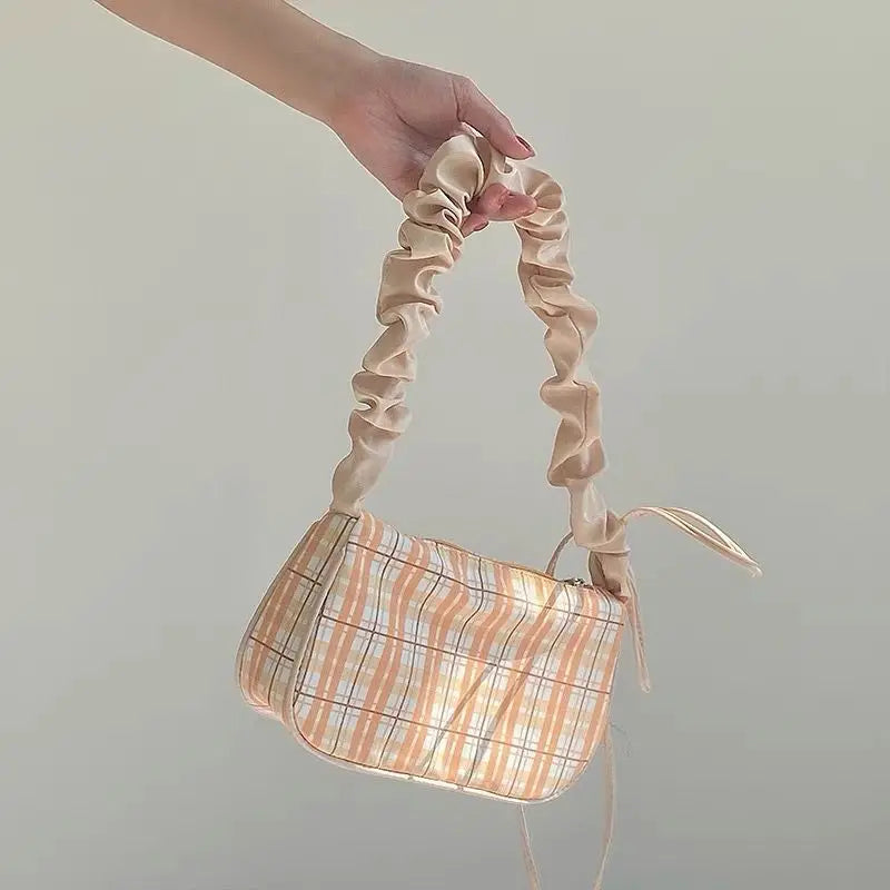 MBTI Plaid Shoulder Bag for Women All-match Crossbody Handbag