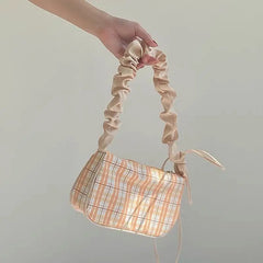 MBTI Plaid Shoulder Bag for Women All-match Crossbody Handbag