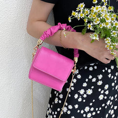 Mini PU Leather Shoulder Bag for Women Chain Hand Bag Female Travel Purse