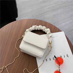Mini PU Leather Shoulder Bag for Women Chain Hand Bag Female Travel Purse