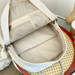 Double Zipper Girls School Backpack Large Capacity Laptop Bag