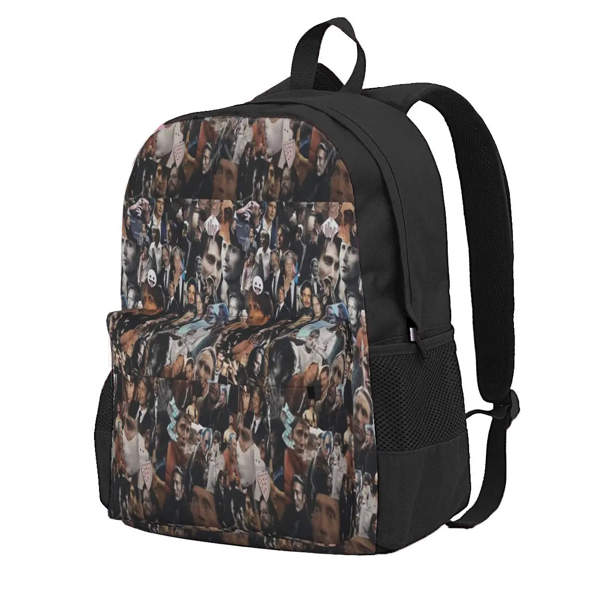 Mads Mikkelsen Collage Backpacks Men's Women's Kpop School Bag