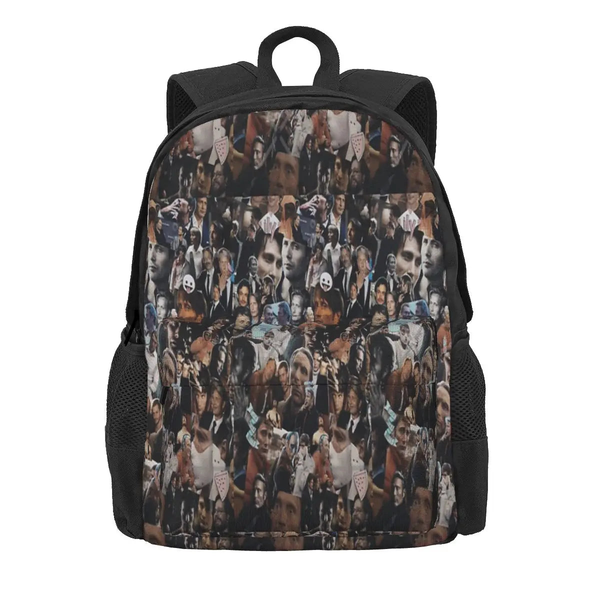 Mads Mikkelsen Collage Backpacks Men's Women's Kpop School Bag