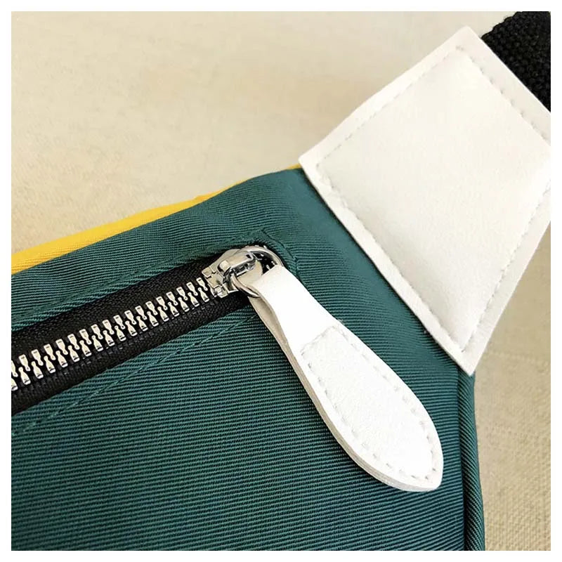 Women Waist Bag Irregular Splice Money Phone Belt Bag Leather Bum Hip Bag