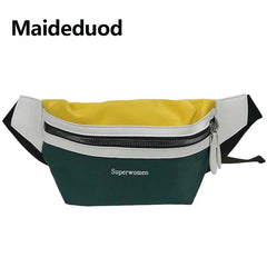 Women Waist Bag Irregular Splice Money Phone Belt Bag Leather Bum Hip Bag