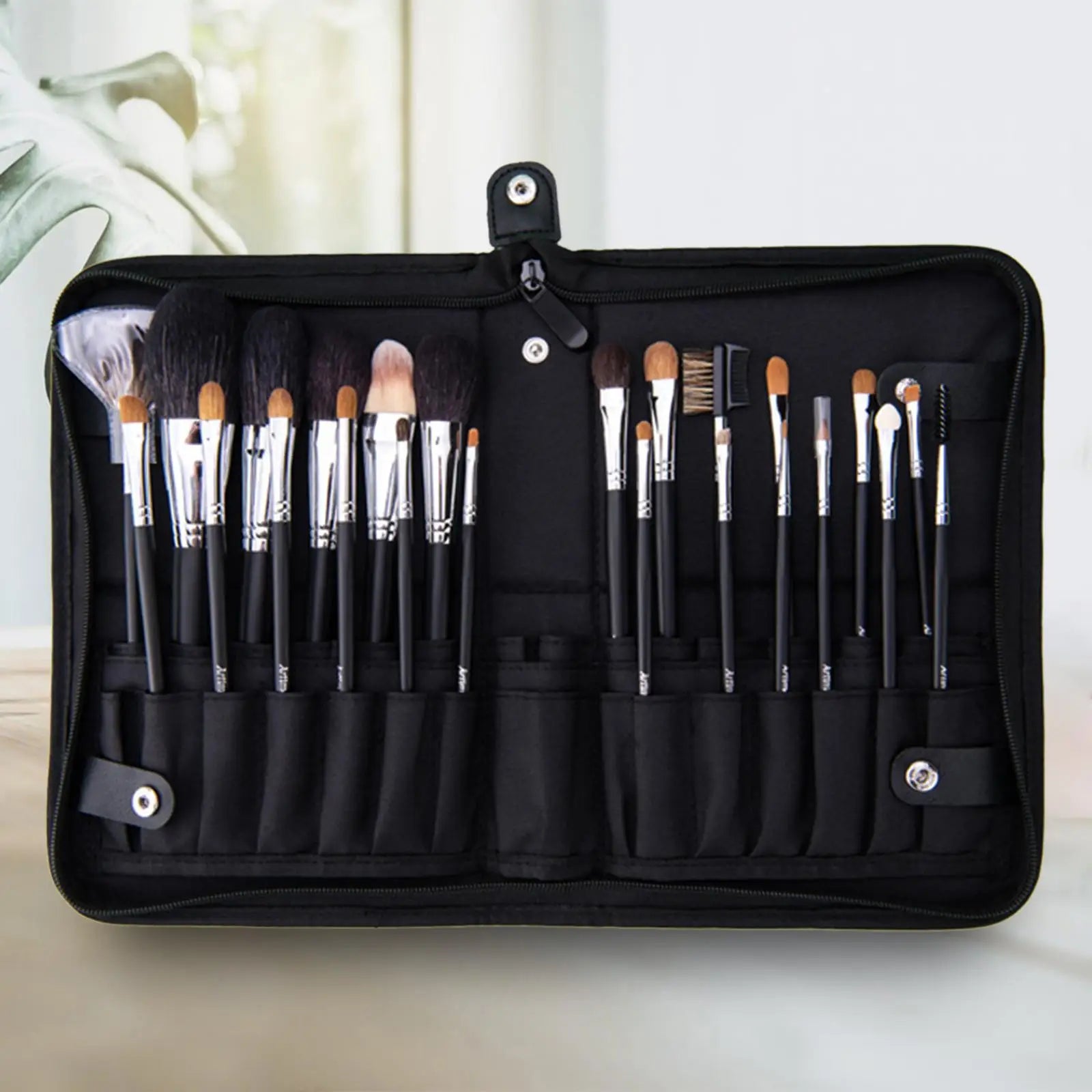 Makeup Brush Case Zipper Carrying Bag Brush Holder Organizer