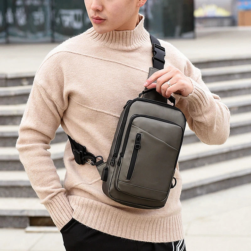 Canvas Waist Bag Crossbody Chest Bag Hip Bag Shoulder Bag
