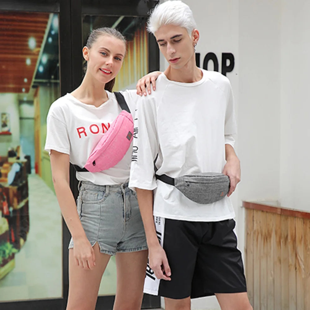 Canvas Waist Bag Pack for Men and Women