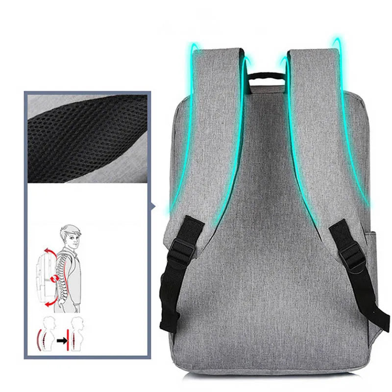 Business Casual USB Charging Waterproof Laptop Backpack