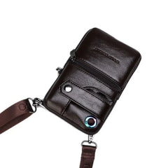 Men's Leather Travel Waist Bag Fanny Pack Messenger