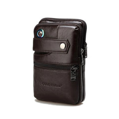 Men's Leather Travel Waist Bag Fanny Pack Messenger