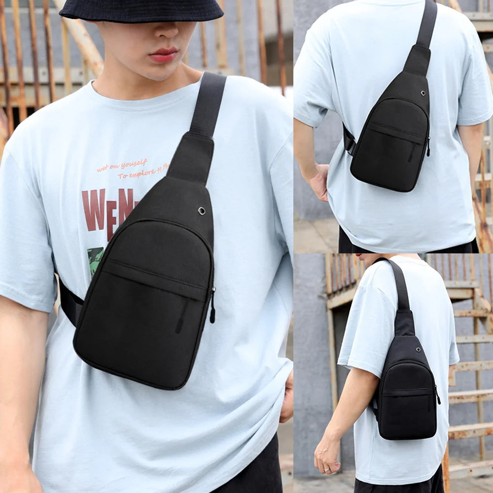 Phrase Pattern Waist Bag Fanny Pack Outdoor Sports Crossbody Bag