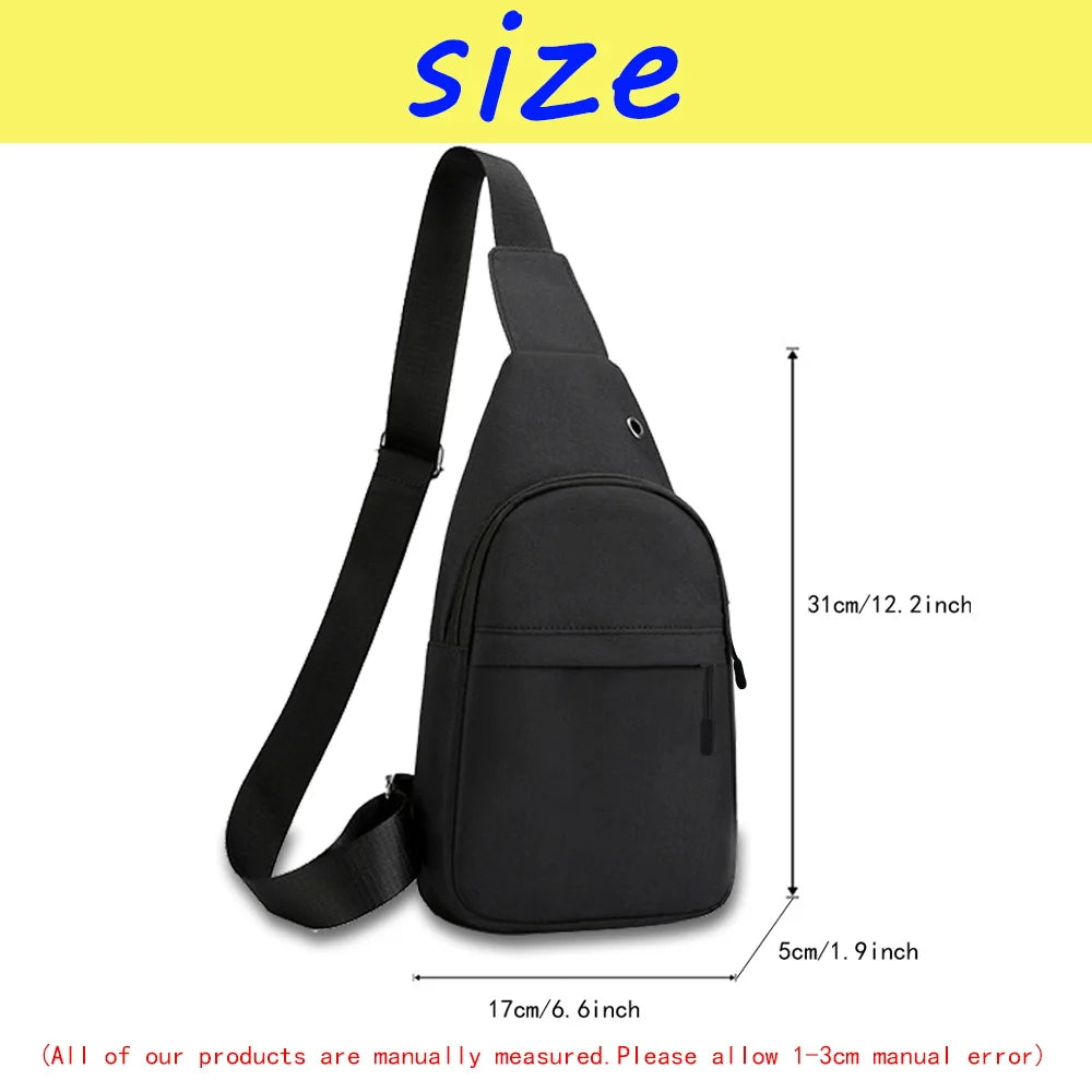 Phrase Pattern Man Waist Bag Fanny Pack Chest Pack Outdoor Sports Crossbody Bag