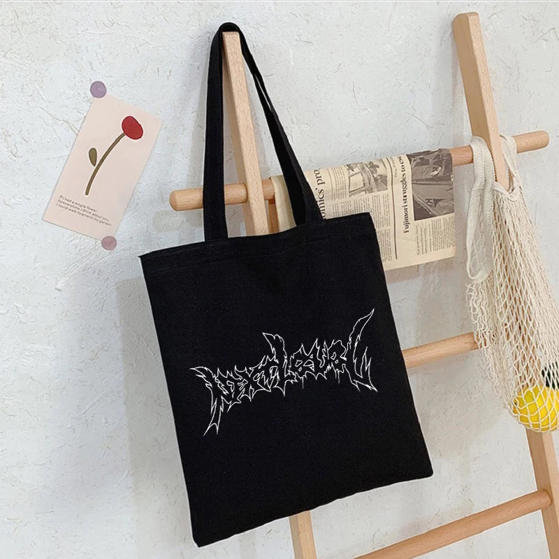 Maneskin Hip Hop Gothic Style Canvas Shopper Bag