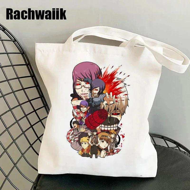 Tokyo Ghoul Tote Bag Harajuku Shopper Canvas Shoulder
