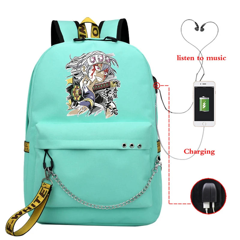 Demon Slayer Backpacks Multi-functional Large Capacity Street Bags