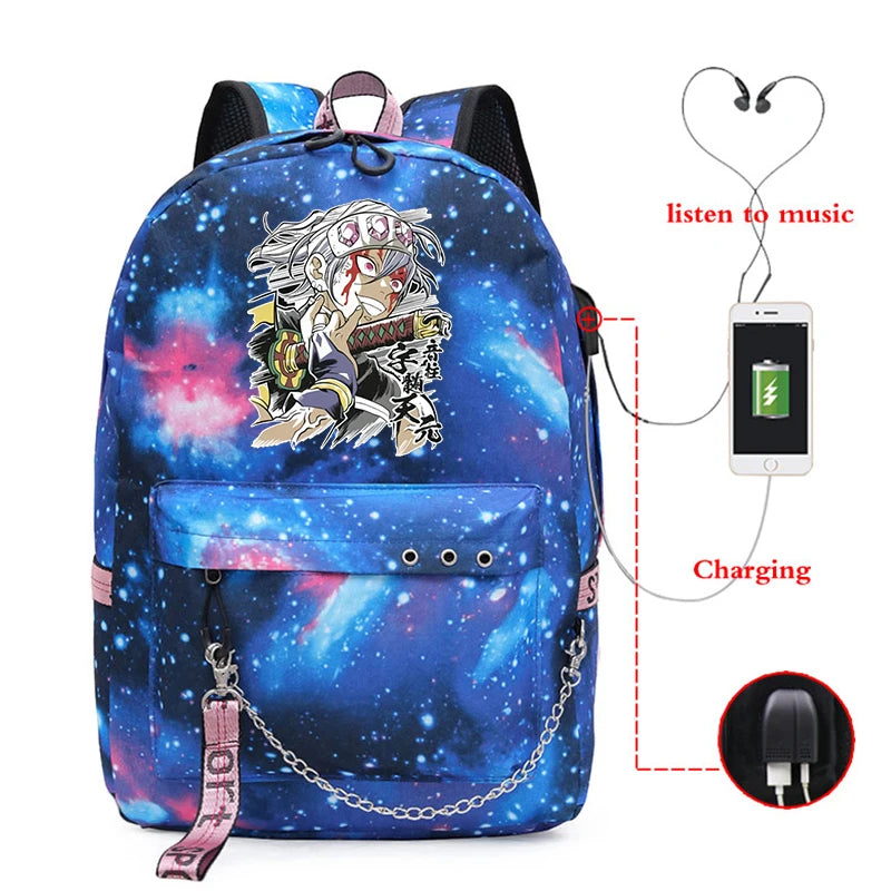 Demon Slayer Backpacks Multi-functional Large Capacity Street Bags