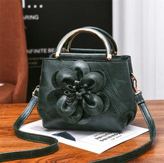 Fashionable Women Handbag Flowers Single Shoulder Bag