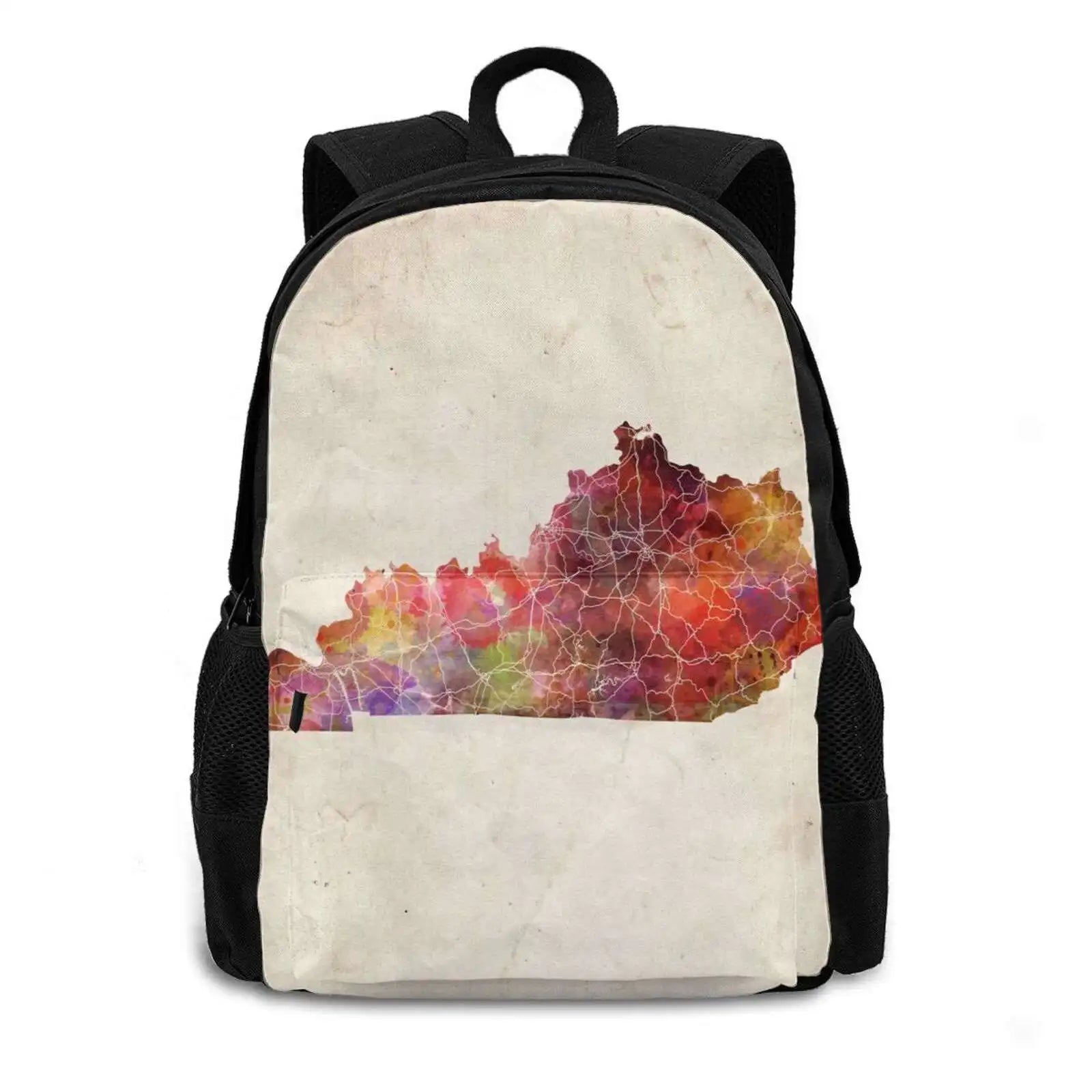 Map Warm Backpack For Student School Laptop Travel Bag