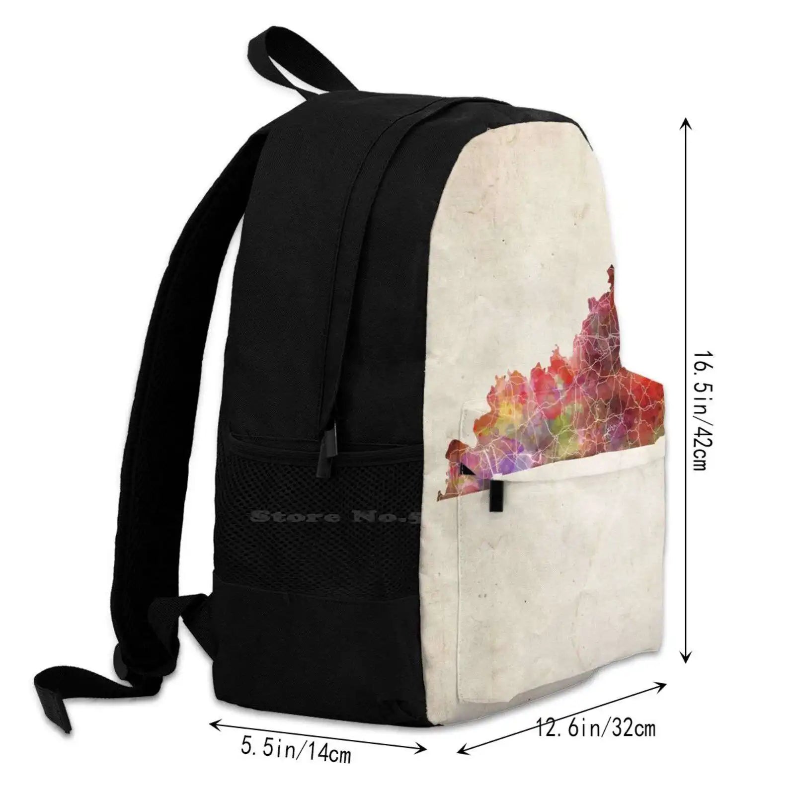 Map Warm Backpack For Student School Laptop Travel Bag