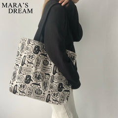 Mara's Dream High Capacity Women's Tote Bag Canvas Shopper Bag