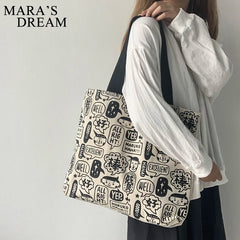 Mara's Dream High Capacity Women's Tote Bag Canvas Shopper Bag