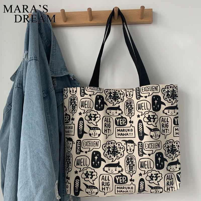 Mara's Dream High Capacity Women's Tote Bag Canvas Shopper Bag