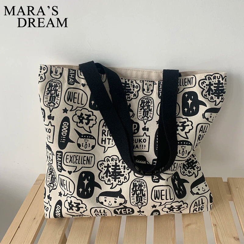 Mara's Dream High Capacity Women's Tote Bag Canvas Shopper Bag
