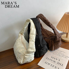 Mara's Dream Space Pad Cotton Women Shoulder Bag Soft Casual Female Shopper Bag