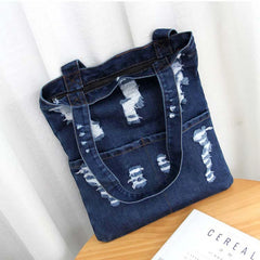 Mara's Dream Women Denim Bag Large Capacity Cowboy Handbag Durable Eco-Friendly