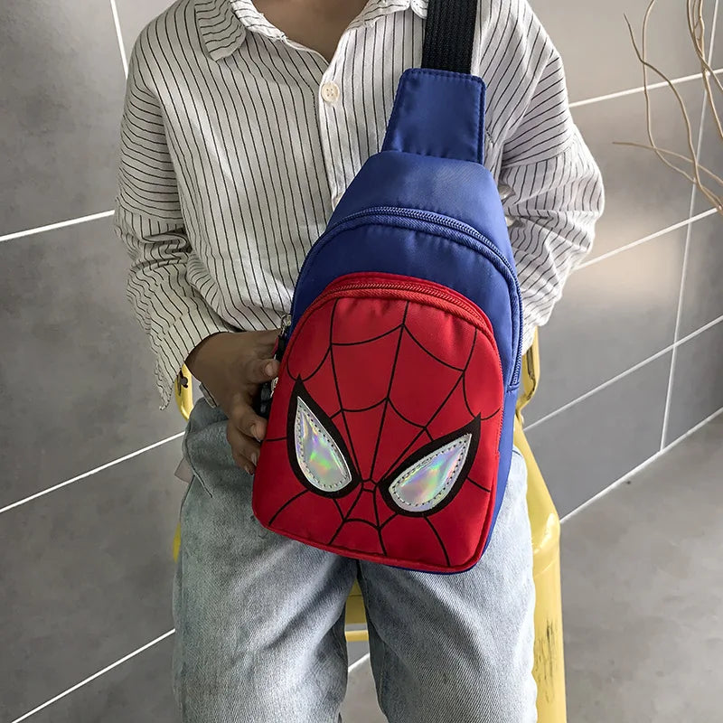 Cartoon Spider-Man Chest Bag Messenger Bag Children's Canvas Backpack