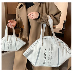 Canvas Shoulder Bag for Ladies Money Storage Tote Bag Small Size