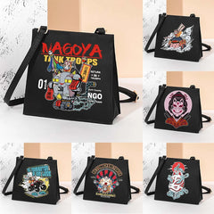 Mask Pattern Square Women's Shoulder Bag Casual Messenger Bag