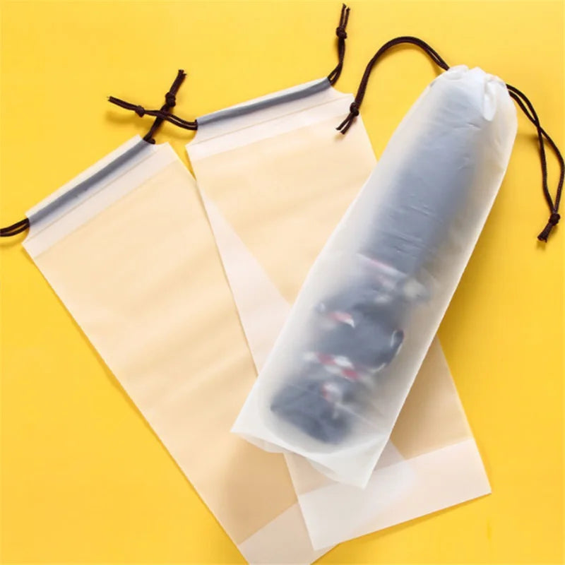 Translucent Plastic Bag Umbrella Storage Bag Reusable Home Storage Organizer