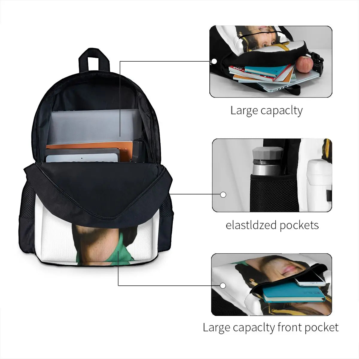 Matthew Gray Gubler Backpack for Women Men's Bag
