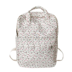 Nylon Women Backpacks Casual Lightweight Daypack Anti-Theft Bookbag with Floral