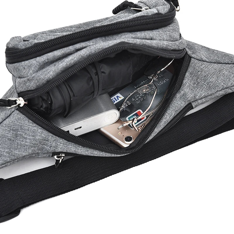 Men Women Waist Bag Multi-functional Phone Money Belt Bag