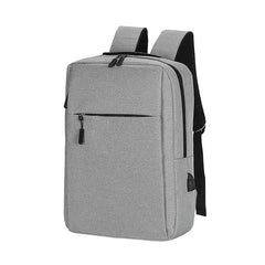 Men Backpack Teenage Boys High School Bags Oxford Gray with USB Charging