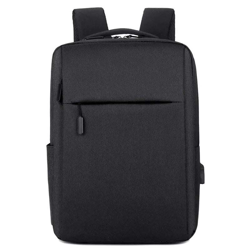 Men Backpack Teenage Boys High School Bags Oxford Gray with USB Charging
