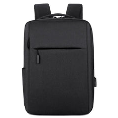 Men Backpack Teenage Boys High School Bags Oxford Gray with USB Charging