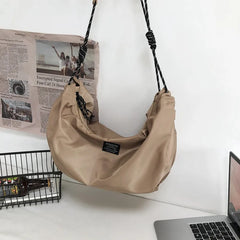 Nylon Crossbody Bag Large Capacity Travel Shoulder Backpack
