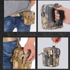 Men Belt Bag Molle Durable Waist Pack Sports Outdoor Camping