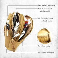 Men Belt Bag Molle Durable Waist Pack Sports Outdoor Camping