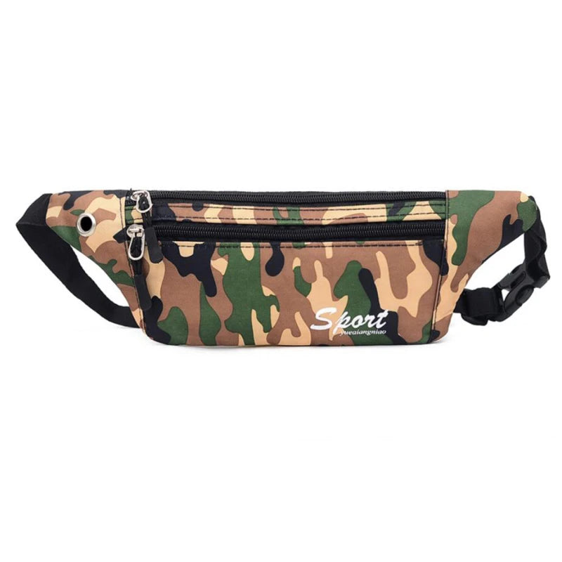 Men Camouflage Outdoor Sports Waist Pack Anti-theft Mobile Phone Bag