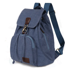 Men Canvas Backpack School Travel Solid Bag Soft Handle Unisex Air Cushion