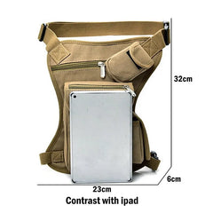 Men Canvas Drop Leg Bag Waist Pack Hip Bum Military
