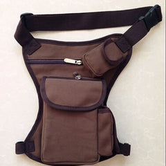 Men Canvas Drop Leg Bag Waist Fanny Pack Belt Hip Bum Military